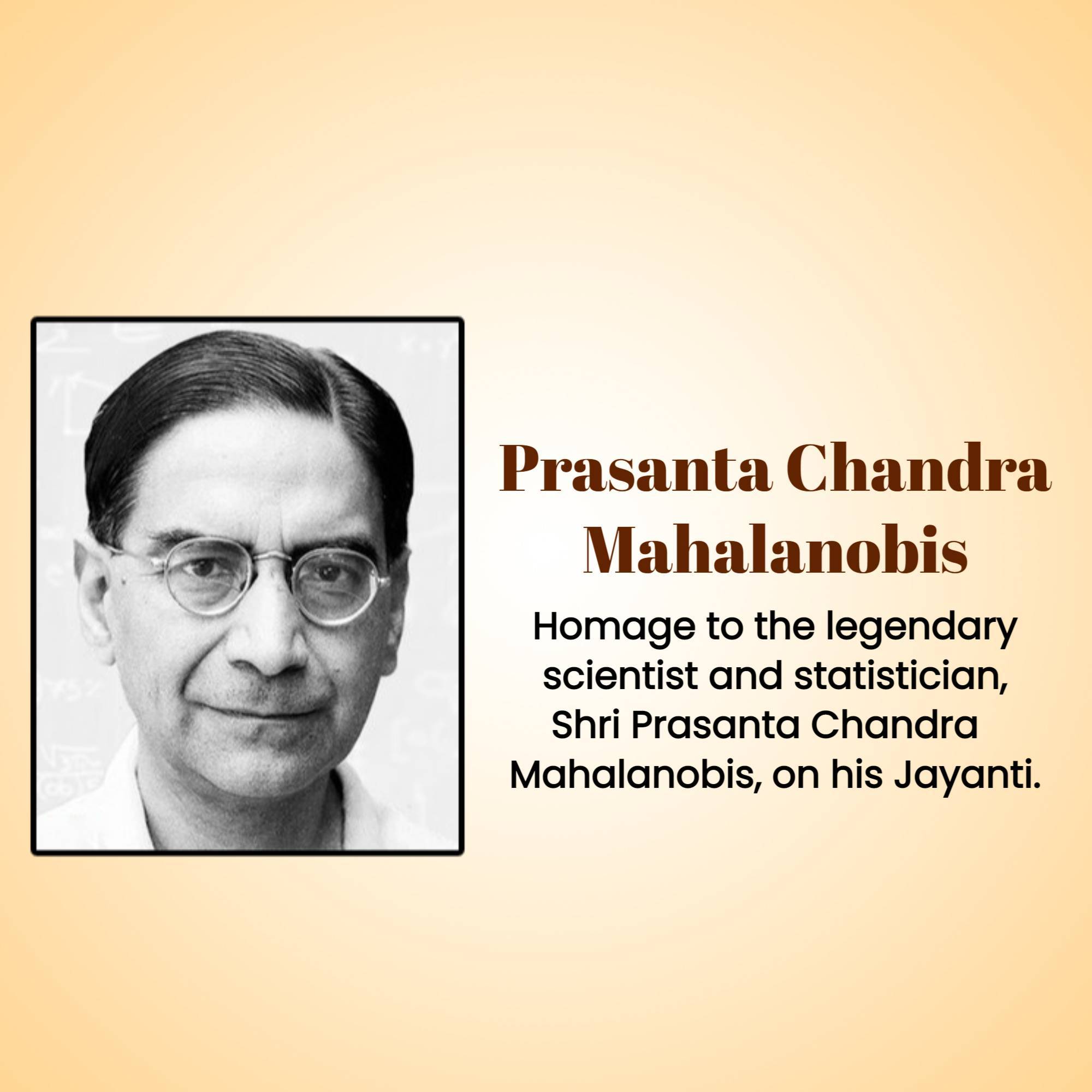Prasanta Chandra Mahalanobis Jayanti