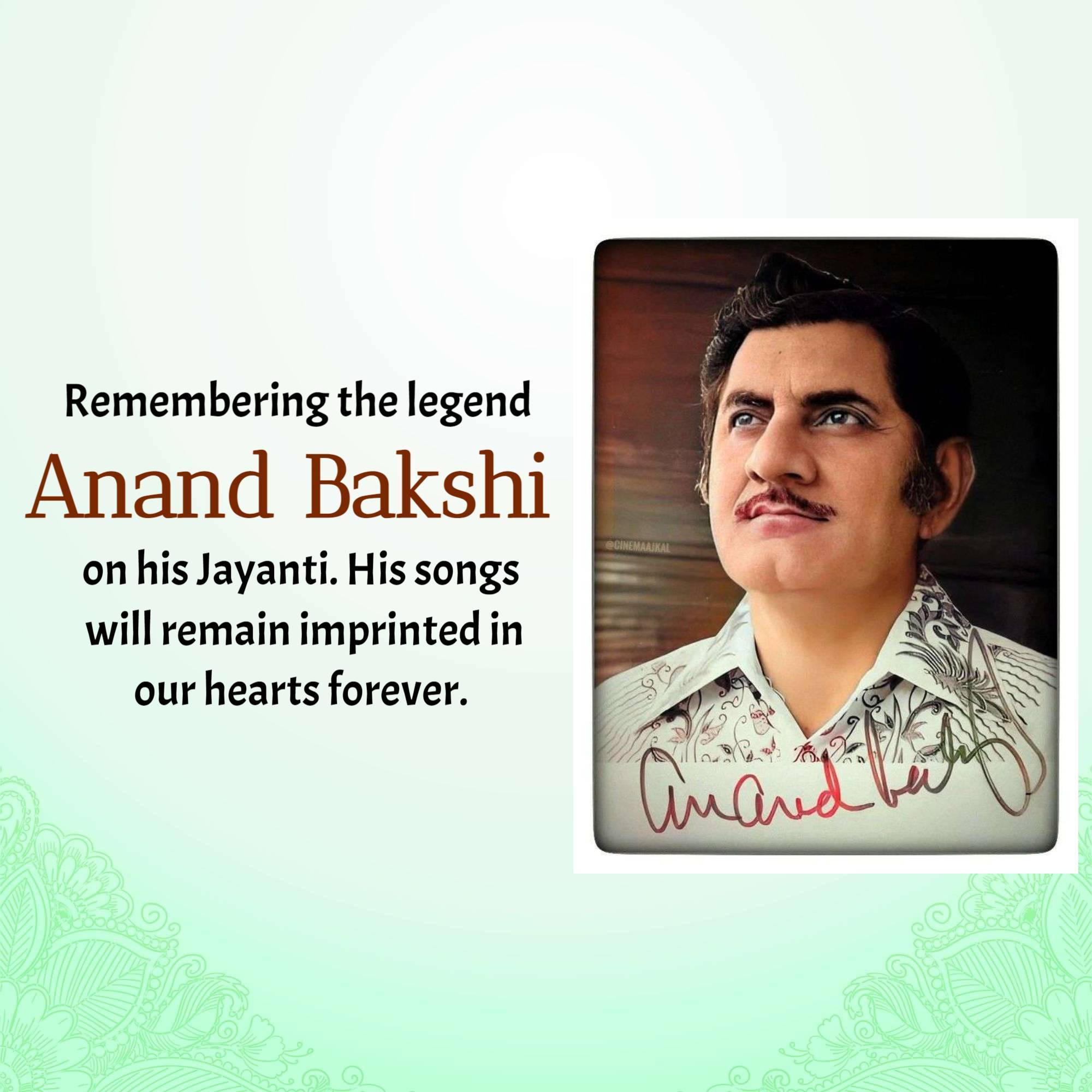 Anand Bakshi Jayanti