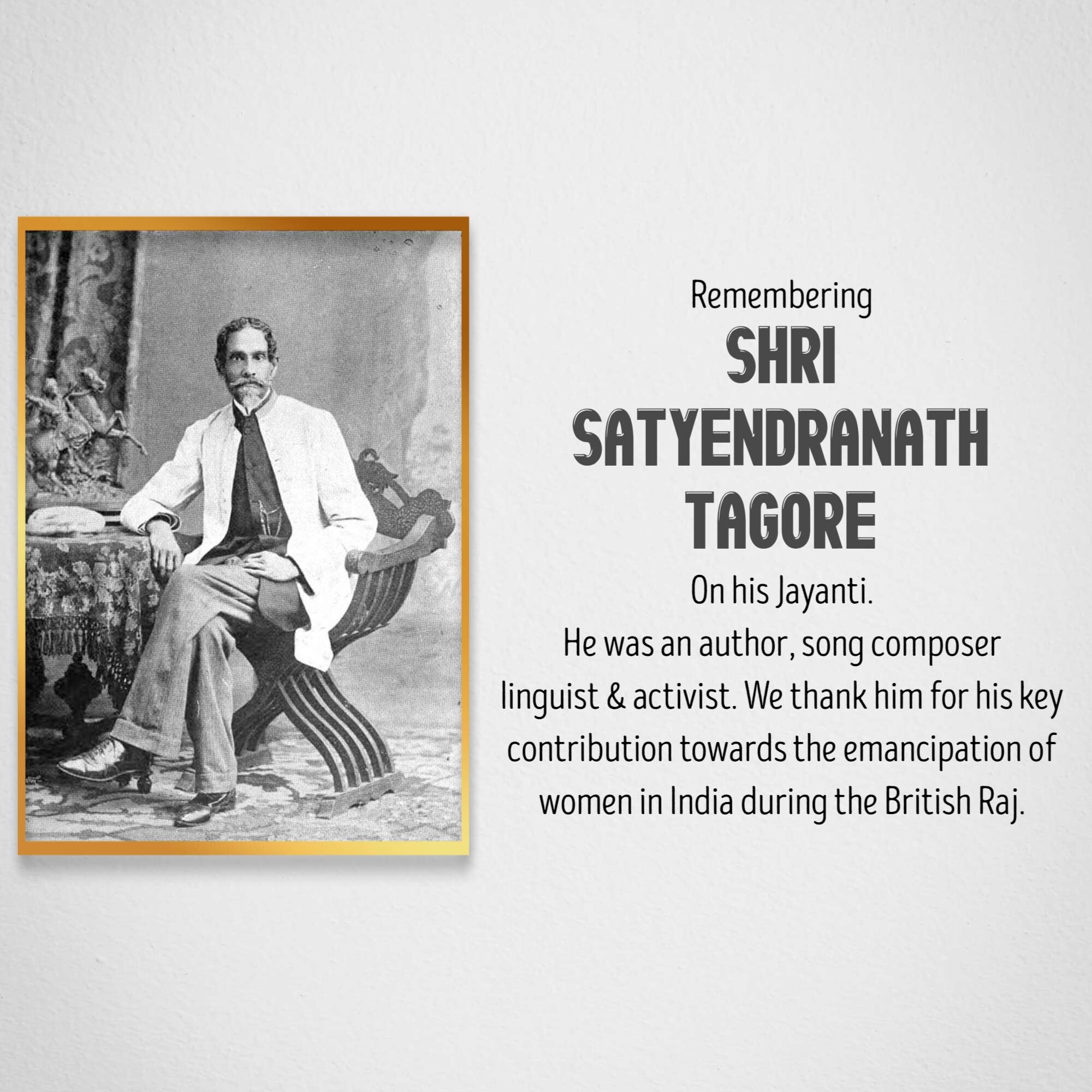 Satyendranath Tagore  Jayanti